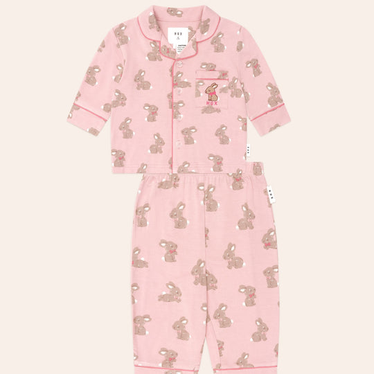 DUSTY PINK BUNNY PJ SET