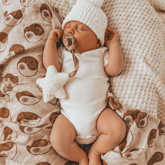 Mini White Star Pacifier Holder