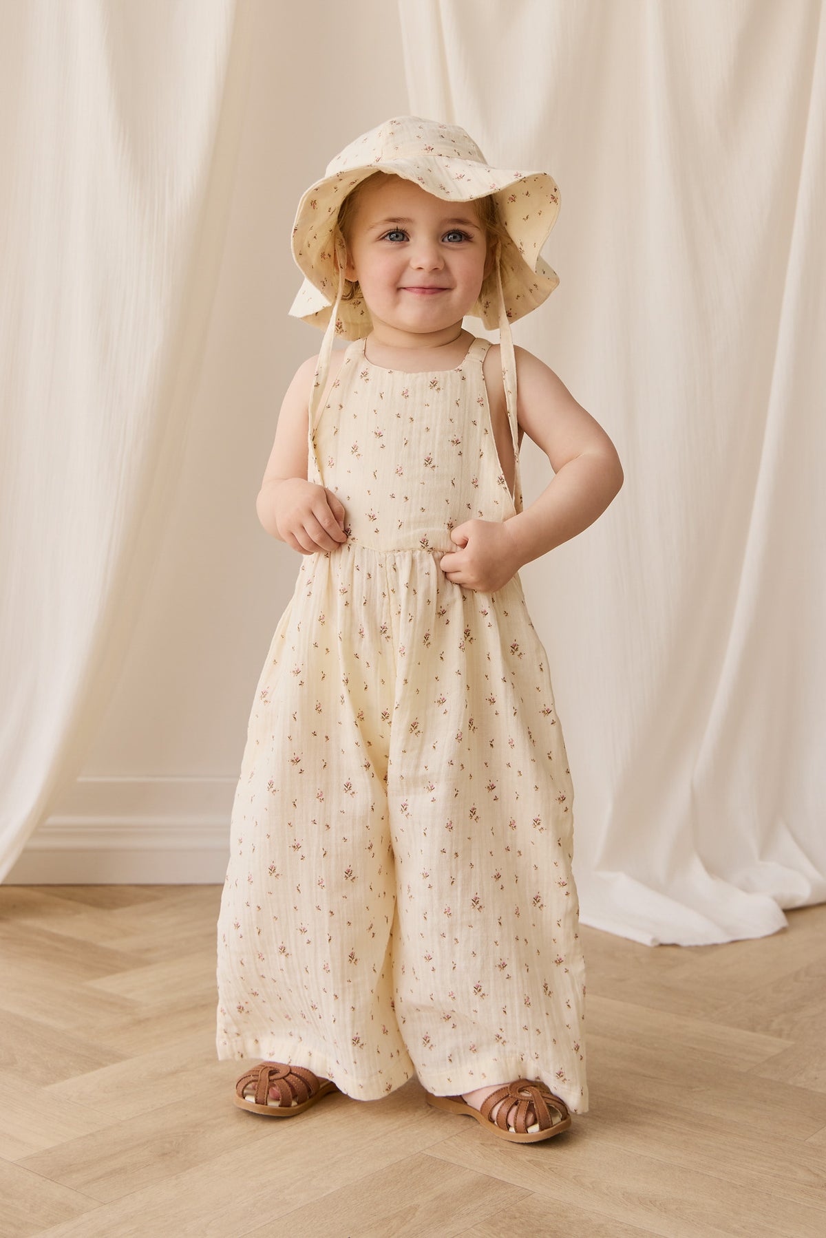 Organic Cotton Muslin Lana Jumpsuit | Dina Antique