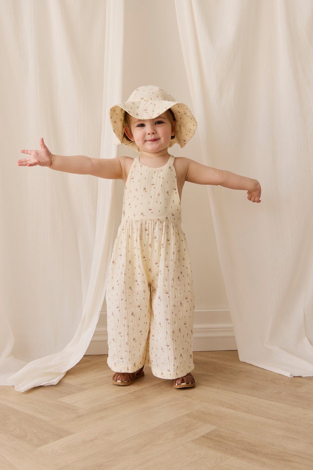 Organic Cotton Muslin Lana Jumpsuit | Dina Antique