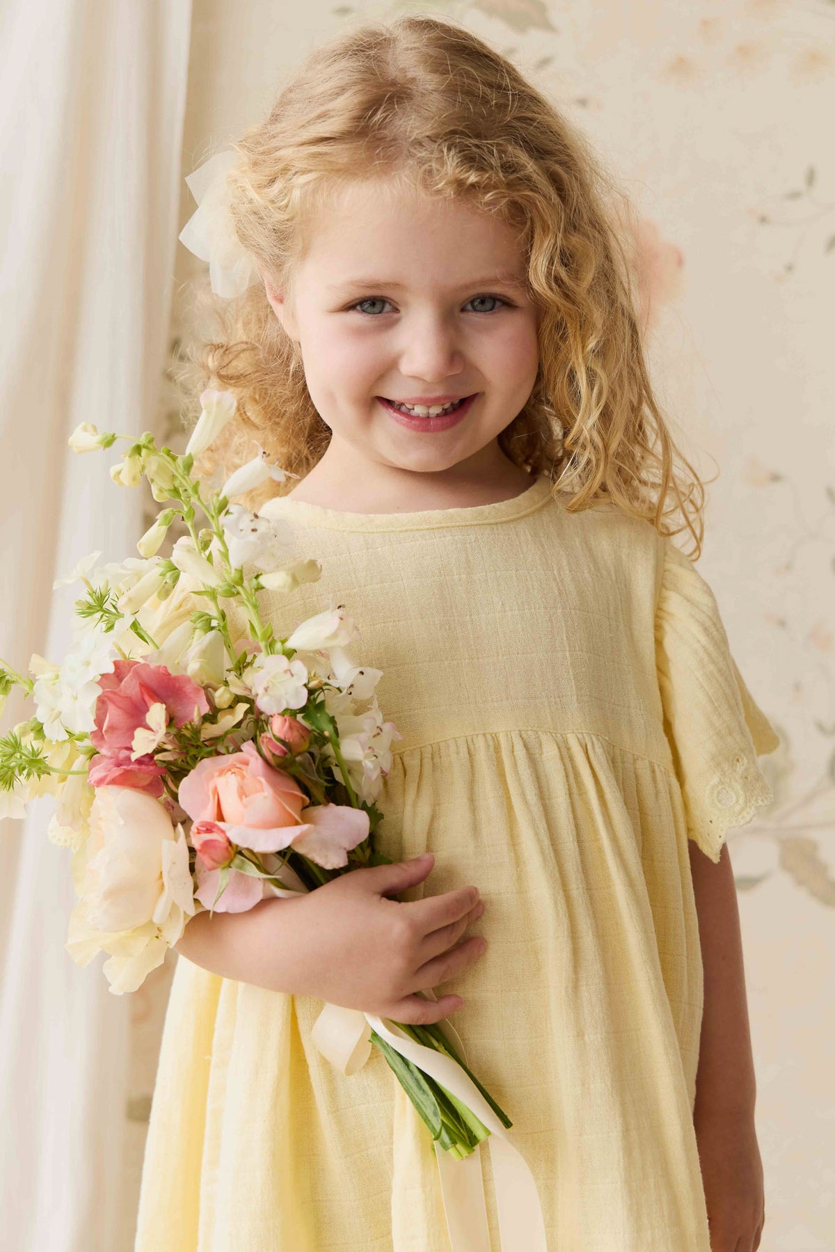 Organic Cotton Muslin Phillipa Dress | Sunshine
