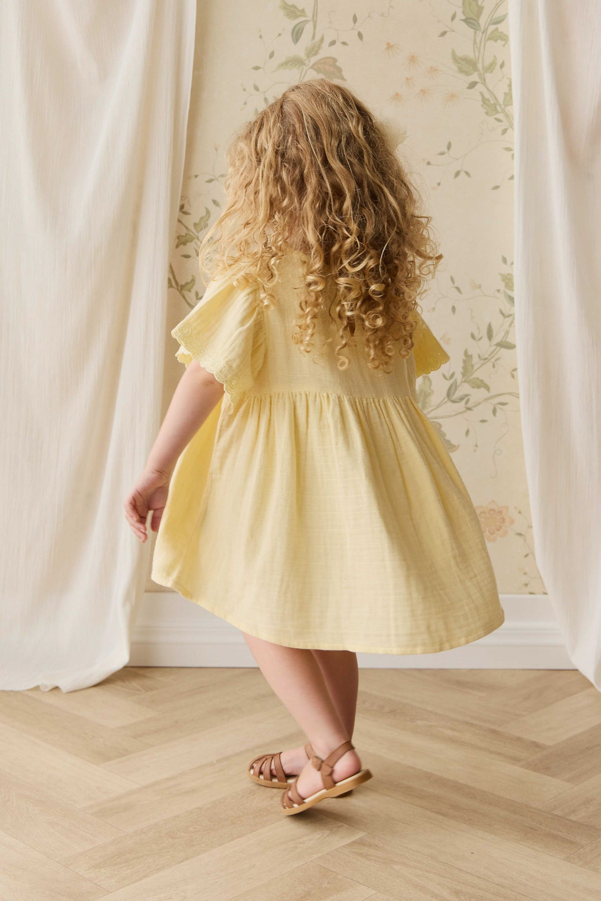 Organic Cotton Muslin Phillipa Dress | Sunshine