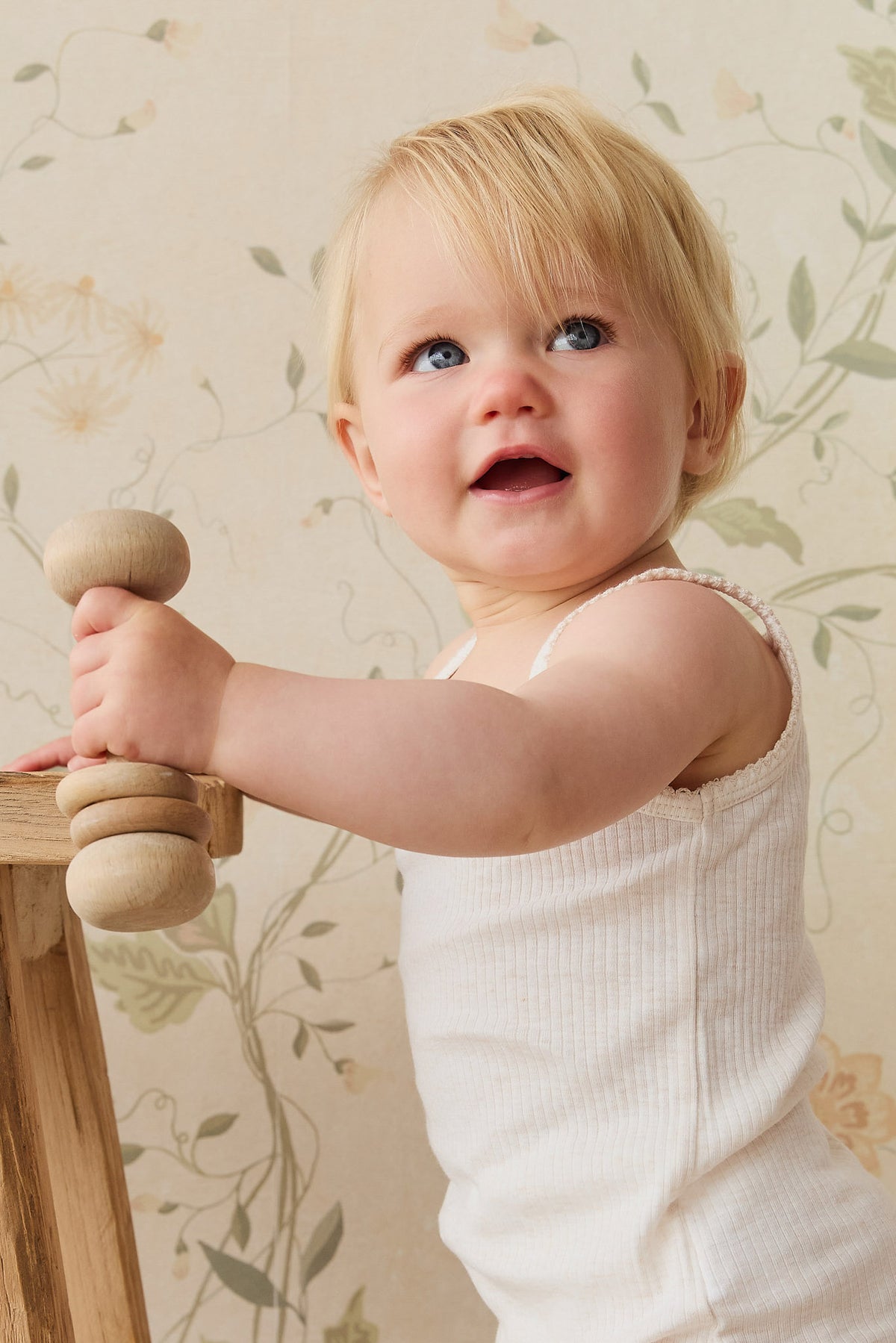 Organic Cotton Modal Singlet Bodysuit | Parchment