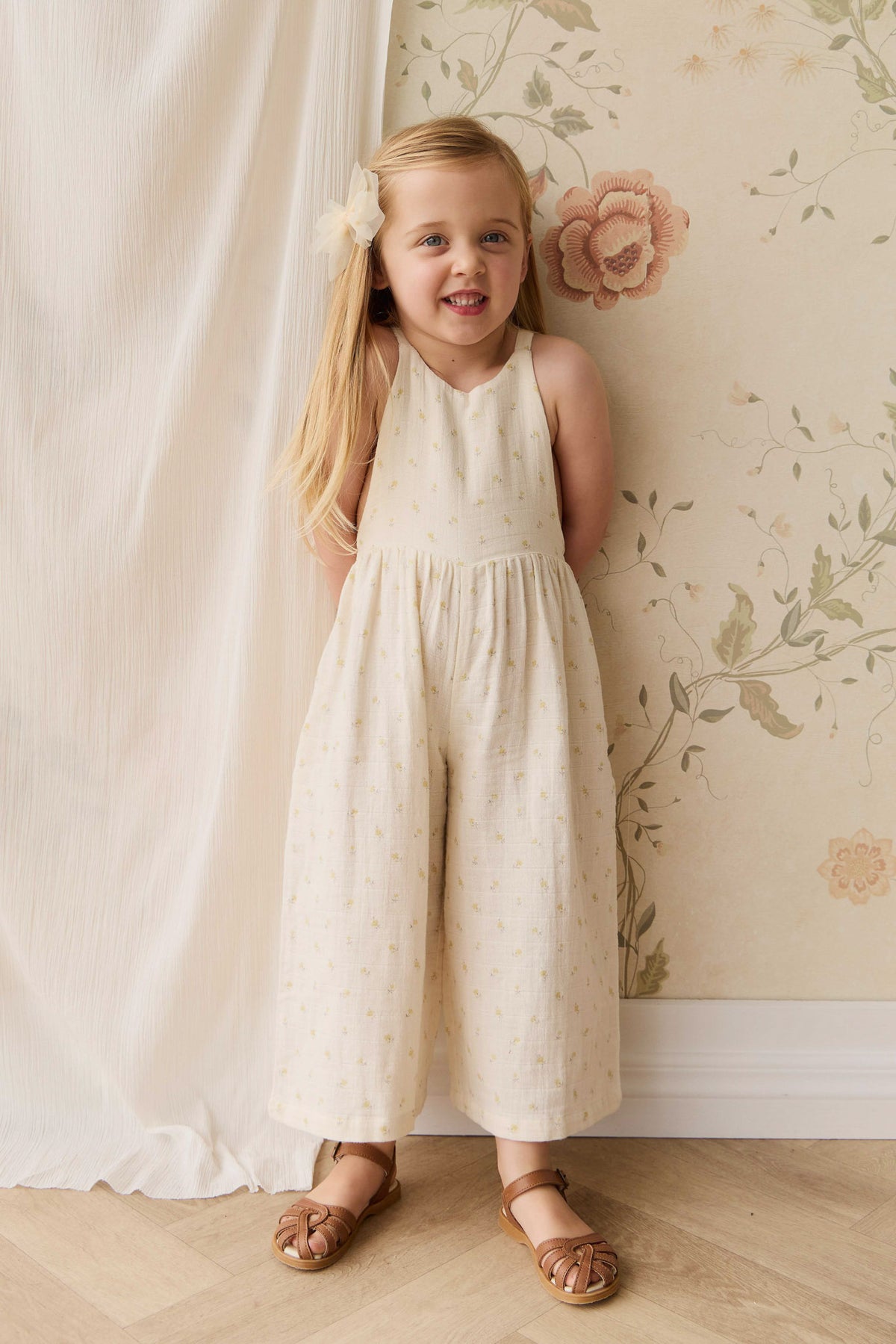 Organic Cotton Muslin Lana Jumpsuit | Vintage Ditsy