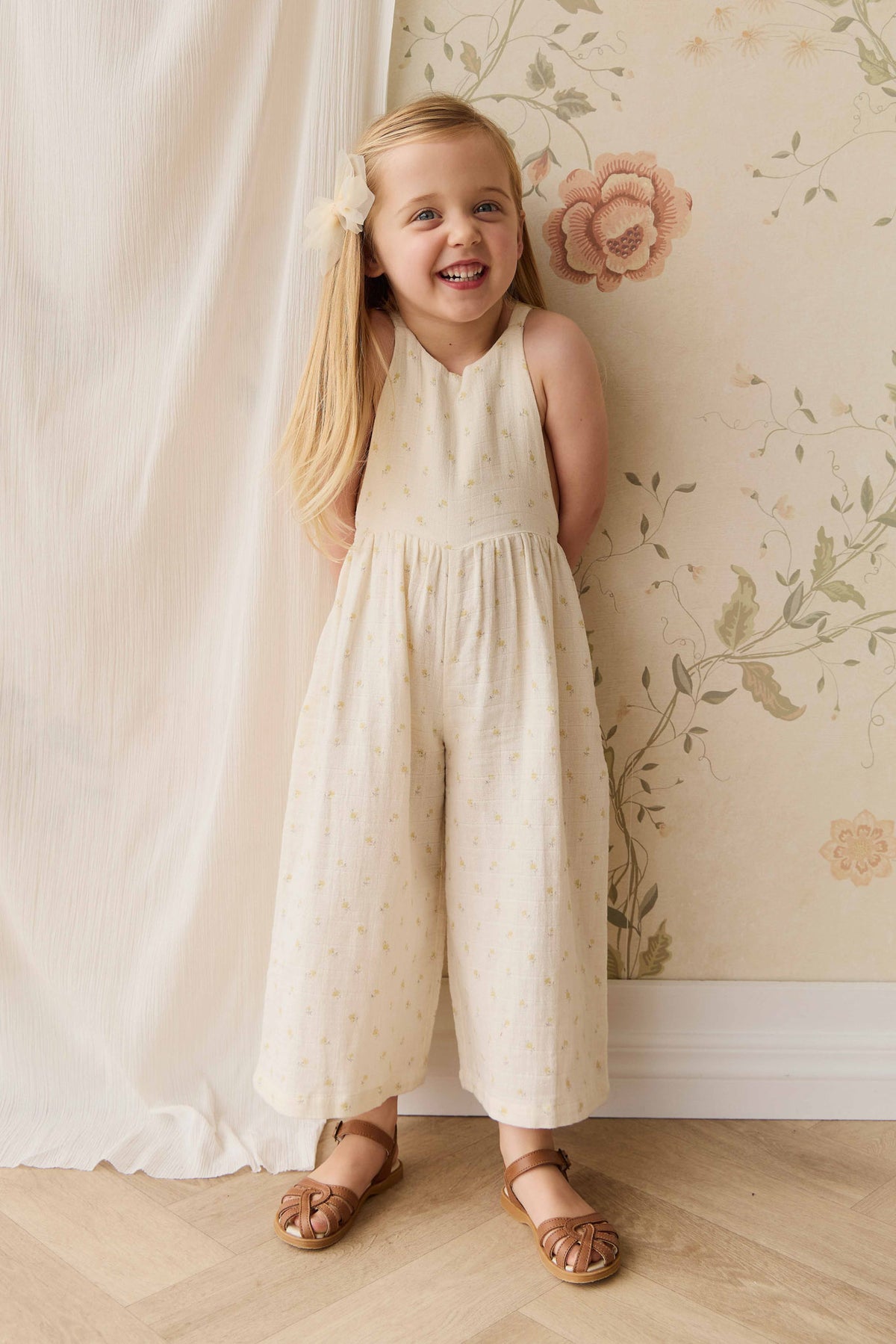 Organic Cotton Muslin Lana Jumpsuit | Vintage Ditsy