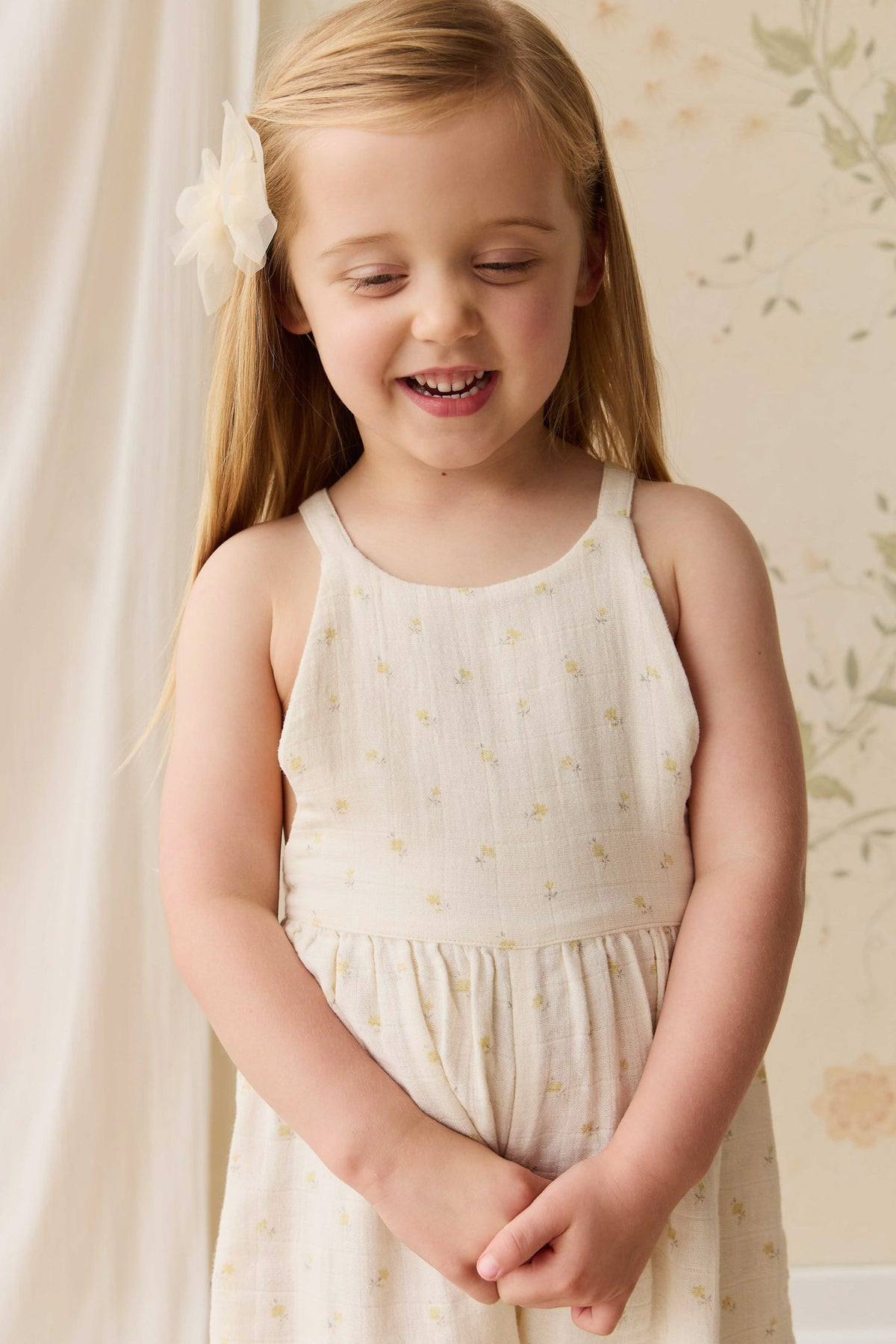 Organic Cotton Muslin Lana Jumpsuit | Vintage Ditsy