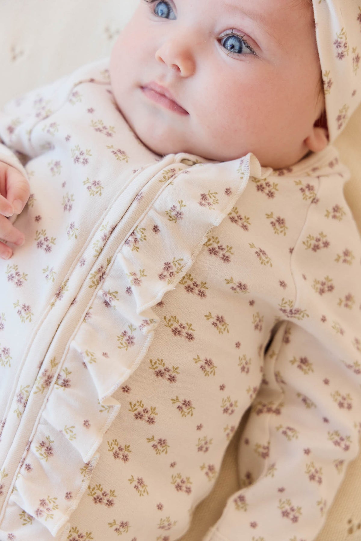 Organic Cotton Melanie Onepiece | Rose Floral Pink