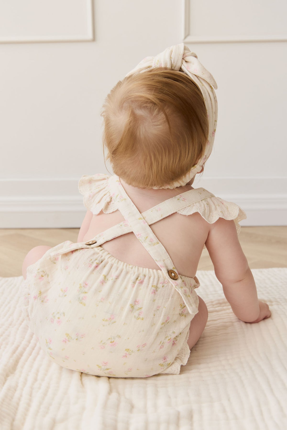 Organic Cotton Muslin Luciana Playsuit | Emelia Pink