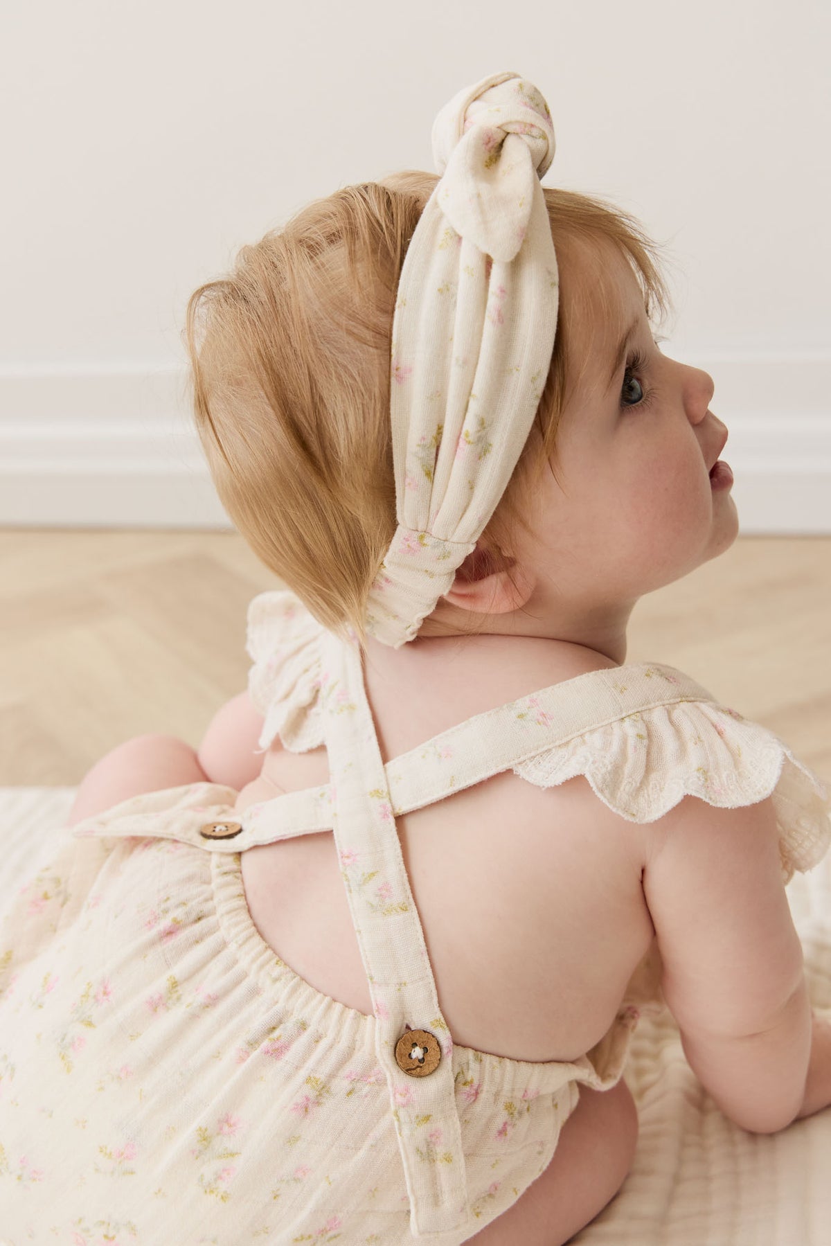 Organic Cotton Muslin Luciana Playsuit | Emelia Pink