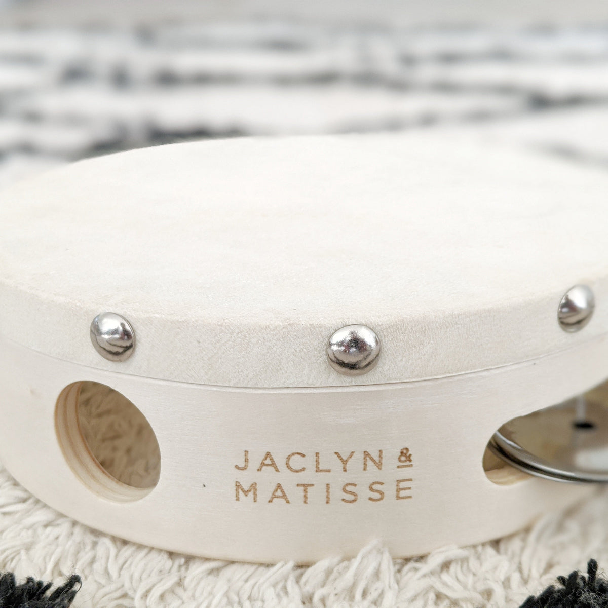 Jaclyn & Matisse | Wooden Tambourine Drum