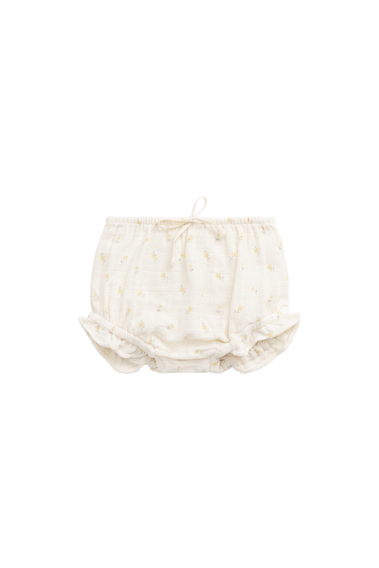 Organic Cotton Muslin Frill Bloomer | Vintage Ditsy