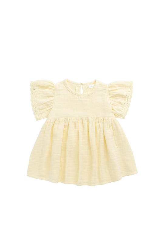 Organic Cotton Muslin Phillipa Dress | Sunshine