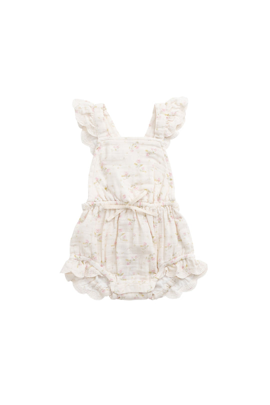 Organic Cotton Muslin Luciana Playsuit | Emelia Pink