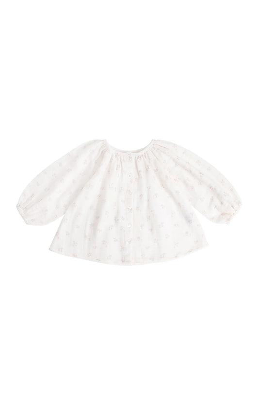 Organic Cotton Muslin Heather Blouse | Pauline Pink