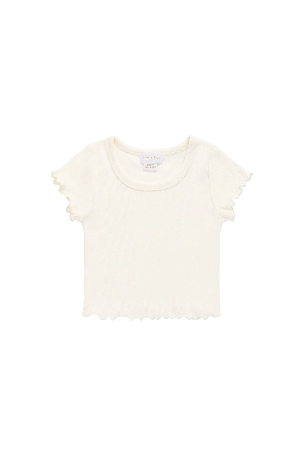 Fine Rib Cotton Ines Top | Parchment