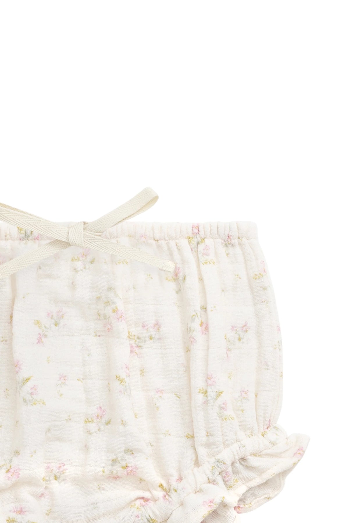 Organic Cotton Muslin Frill Bloomer | Emelia Pink
