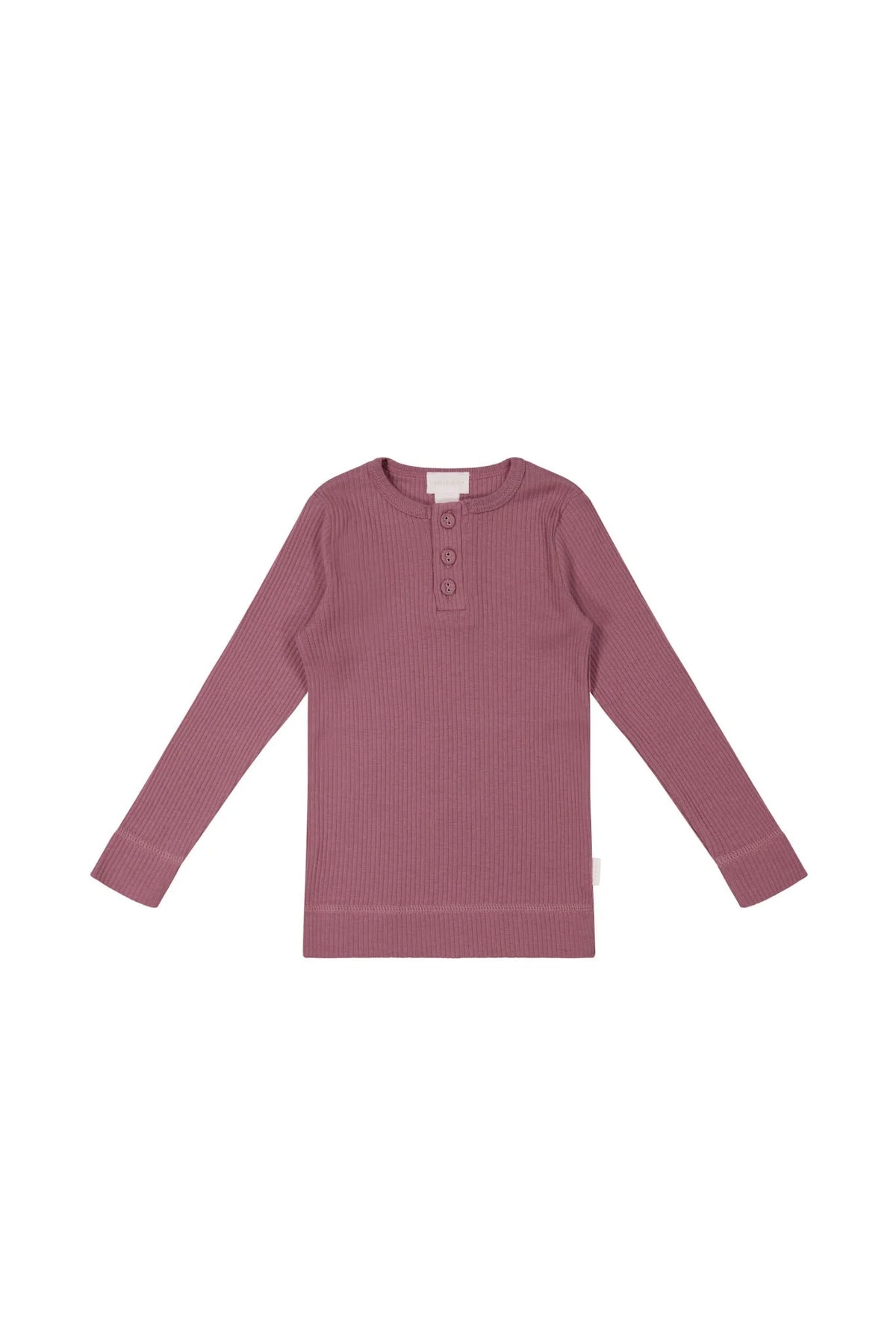 Organic Cotton Modal Long Sleeve Henley | Rosette