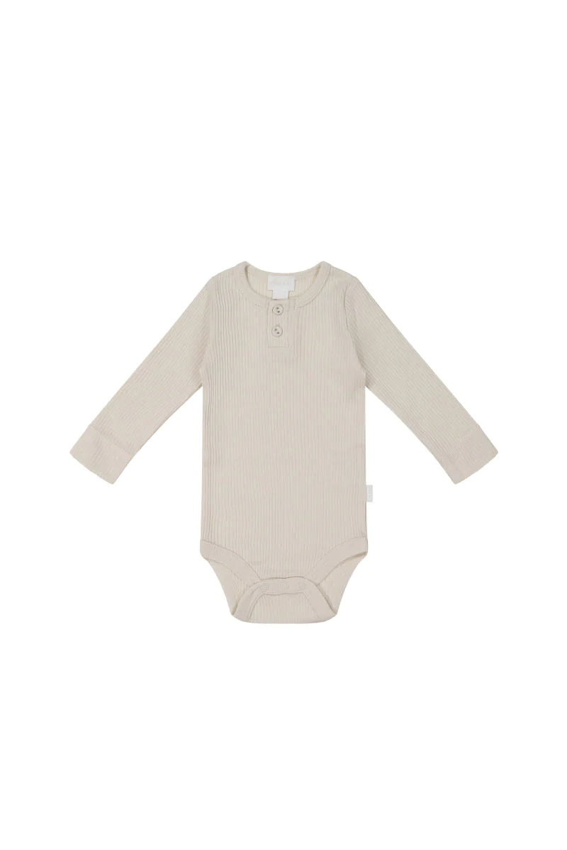 Organic Cotton Modal Long Sleeve Bodysuit | Beech