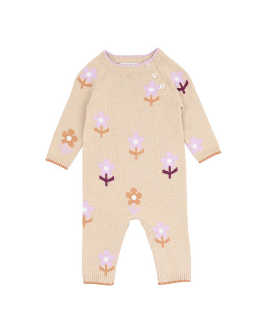 Tutu Tigers Flowers Knitted Romper