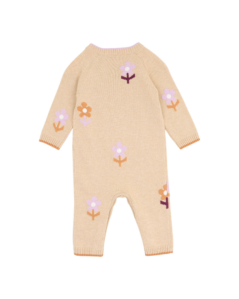 Tutu Tigers Flowers Knitted Romper