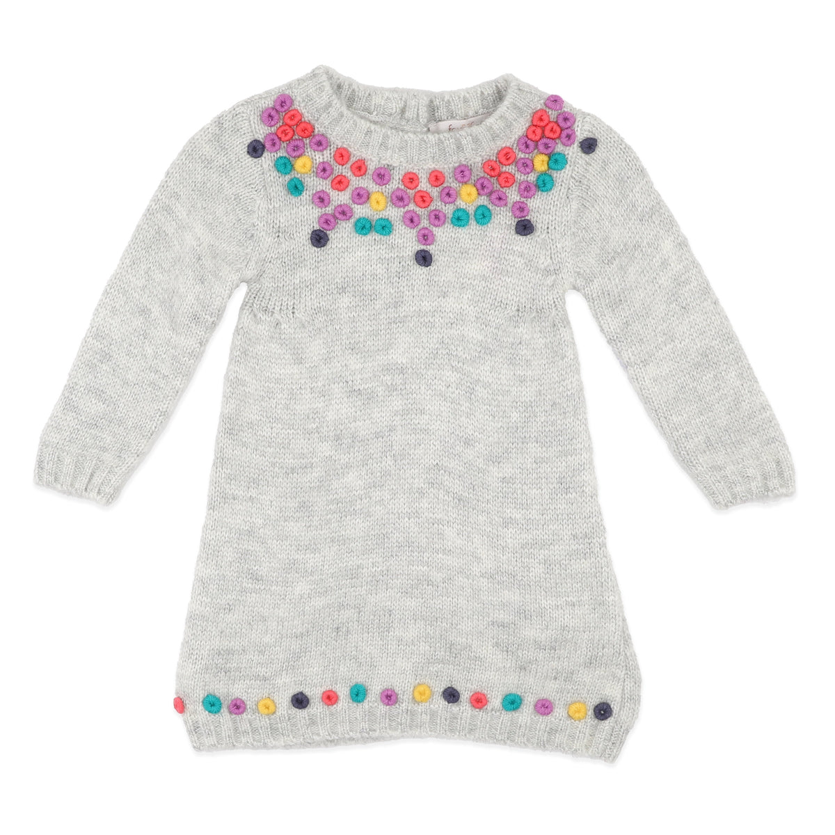 WINTER VACAY HAND EMB. KNITTED DRESS