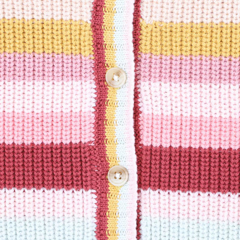 ORCHARD BLOOM STRIPE CARDI | 3-7 YRS