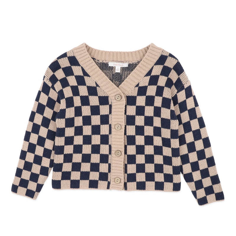 WILD SIDE CHECK KNITTED CARDIGAN | 3-7 YRS