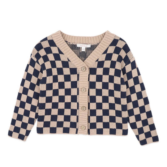 WILD SIDE CHECK KNITTED CARDIGAN | 3-7 YRS