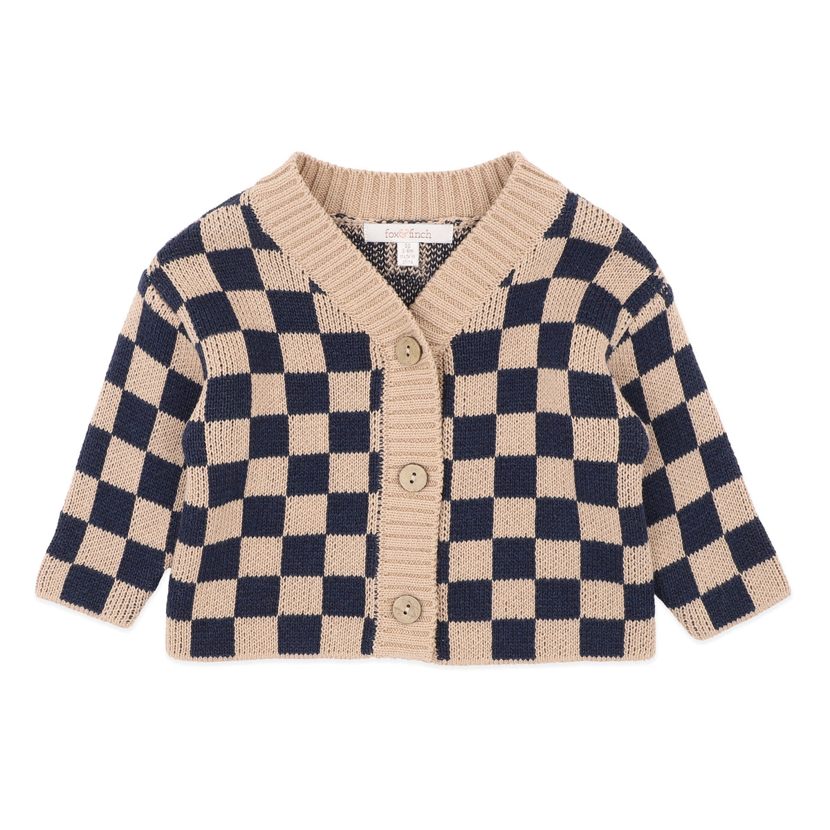 WILD SIDE CHECK KNITTED CARDIGAN