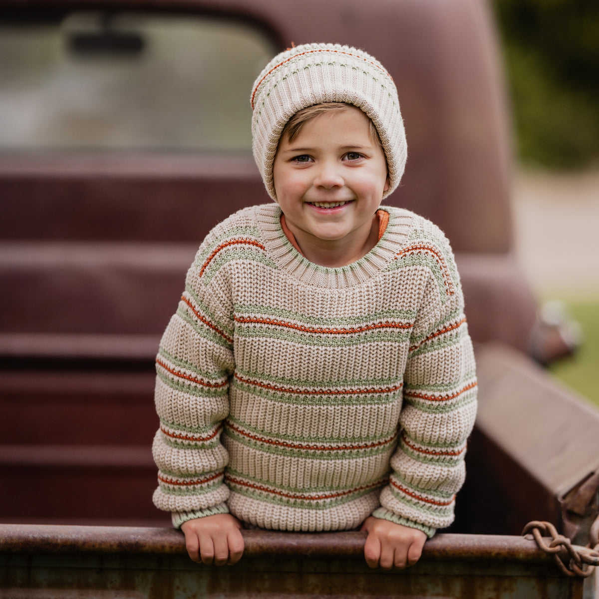WILD SIDE STRIPE KNITTED JUMPER  | 3-7 YRS