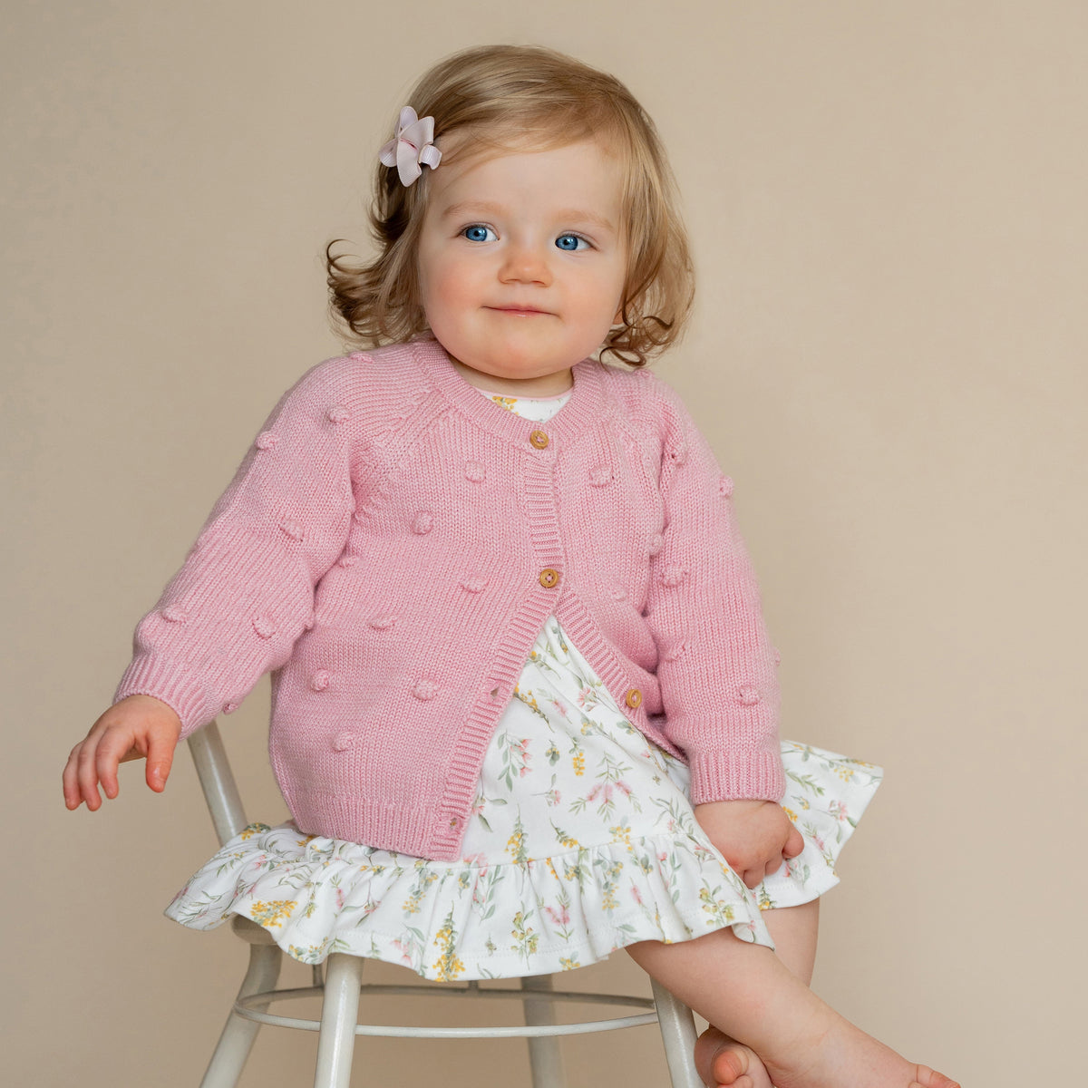 CHARLIE BOBBLE KNITTED CARDIGAN