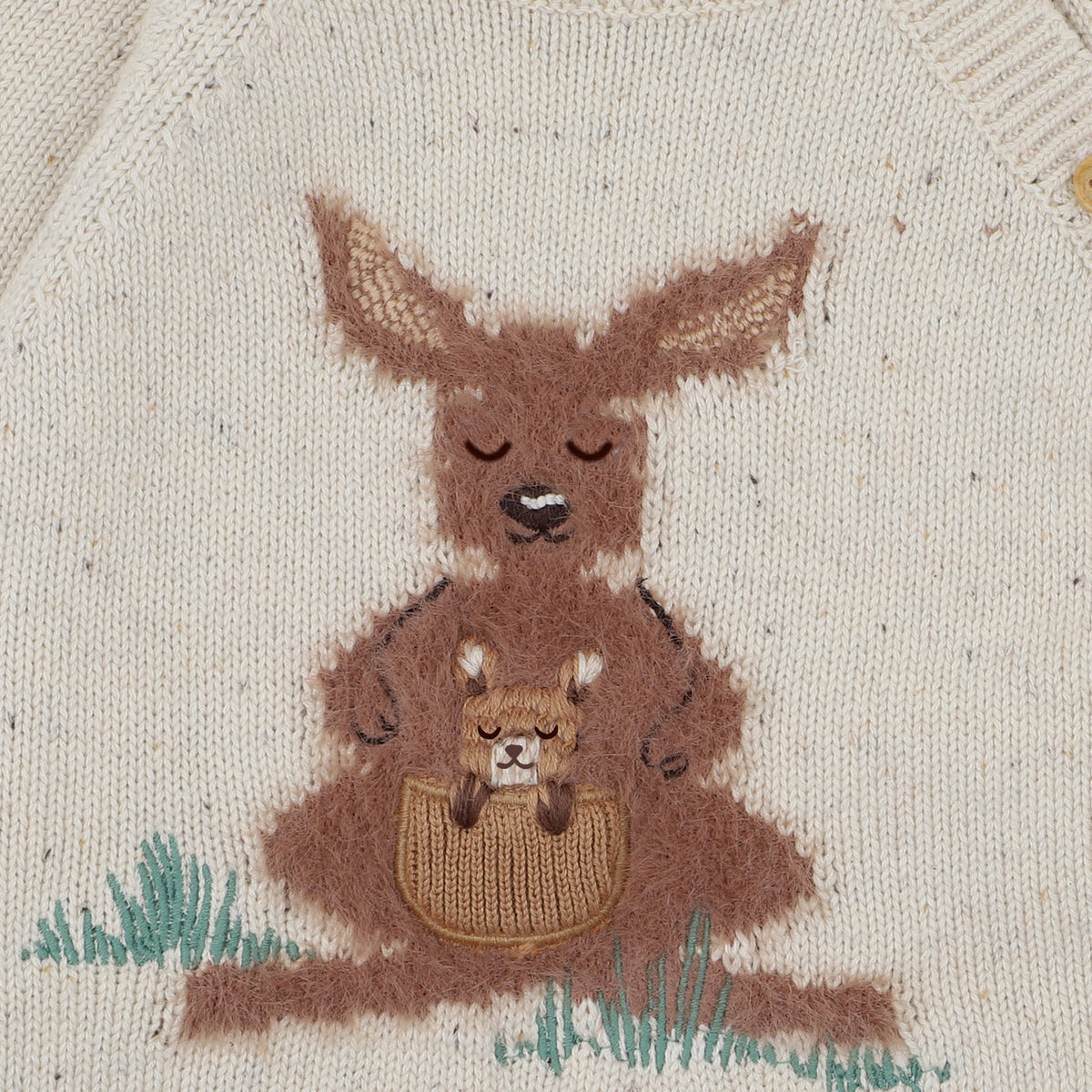 CHARLIE KANGAROO ORGANIC KNITTED CARDIGAN
