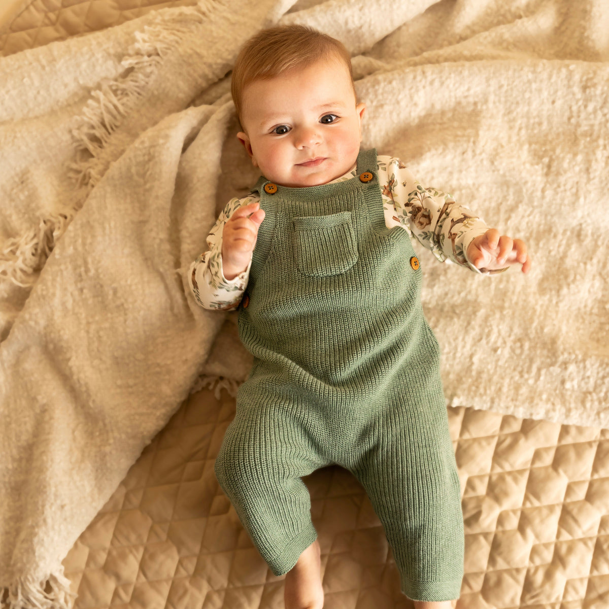 CHARLIE ORGANIC KNITTED OVERALLS