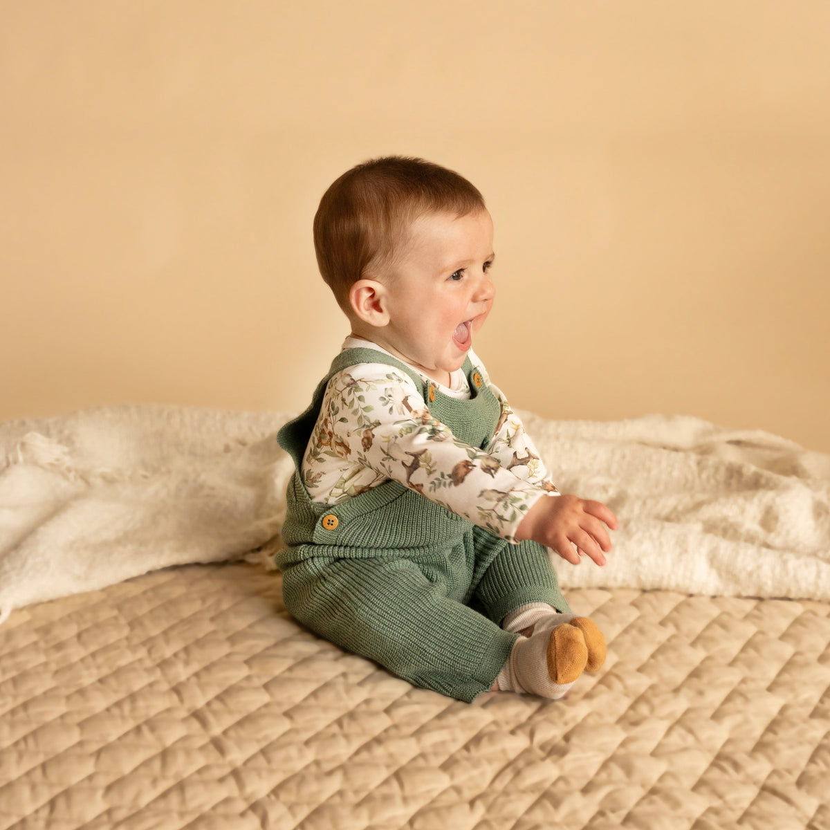 CHARLIE ORGANIC KNITTED OVERALLS