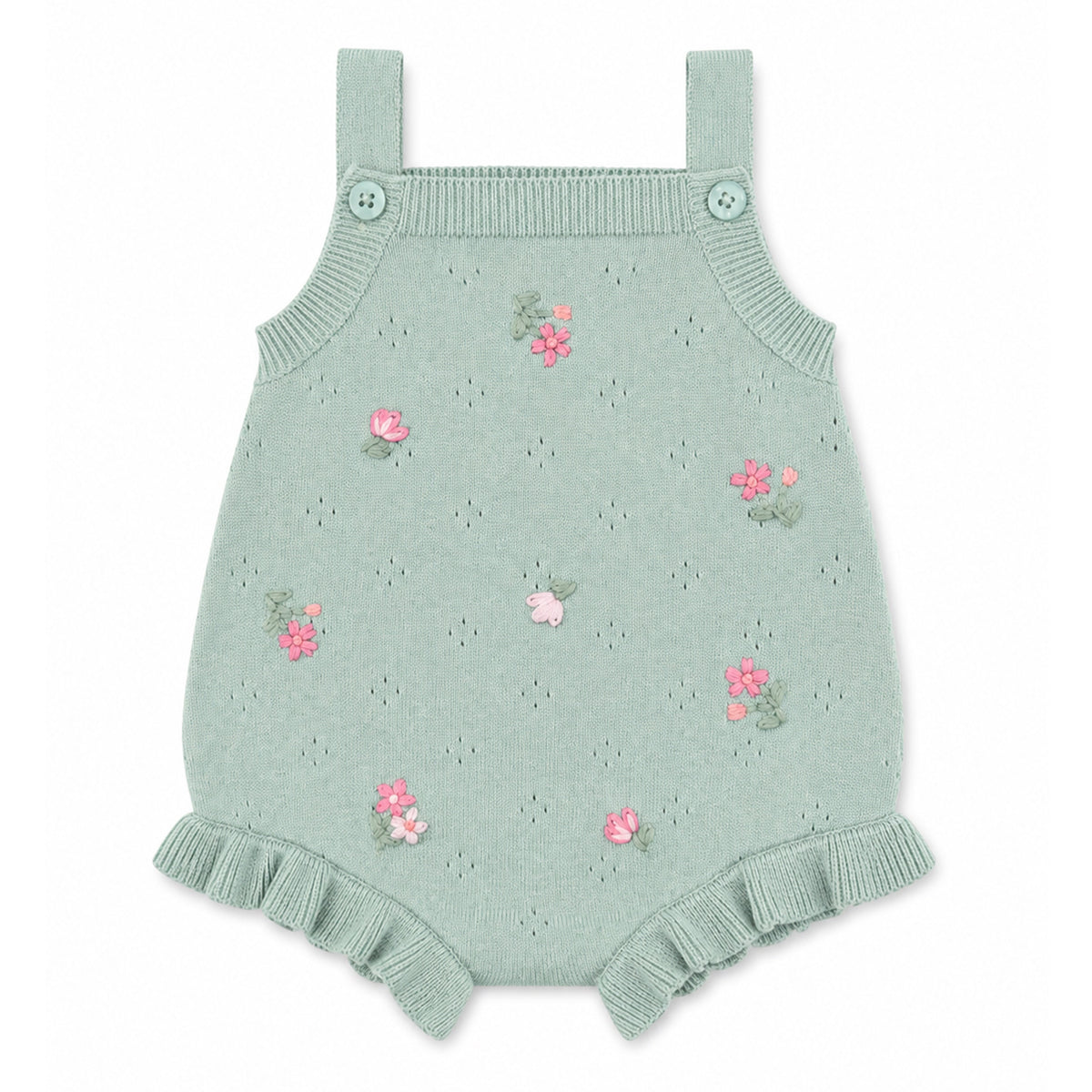 CHELSEA ORGANIC HAND EMB. KNIT BODYSUIT