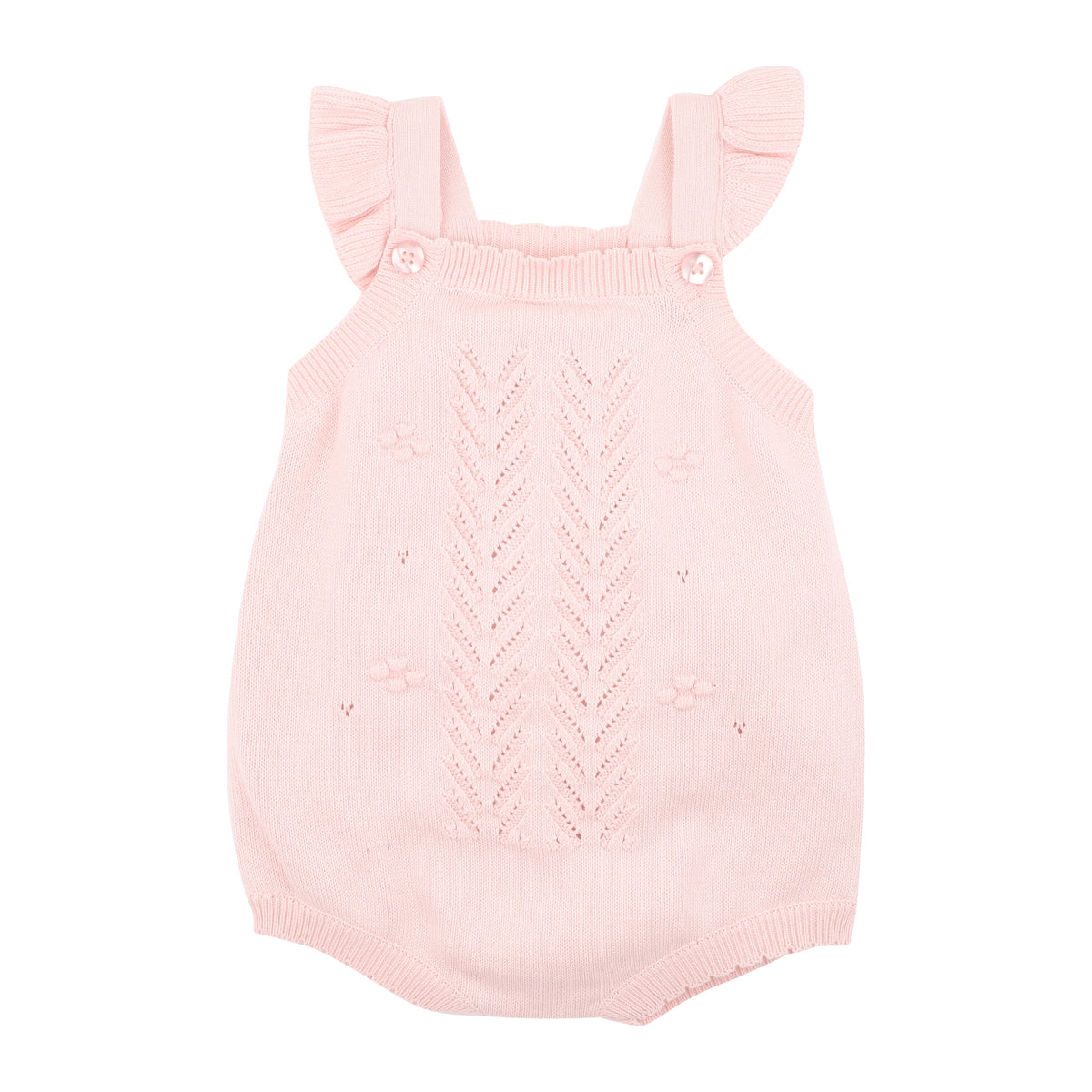 ORGANIC PINK BOBBLE KNIT BODYSUIT