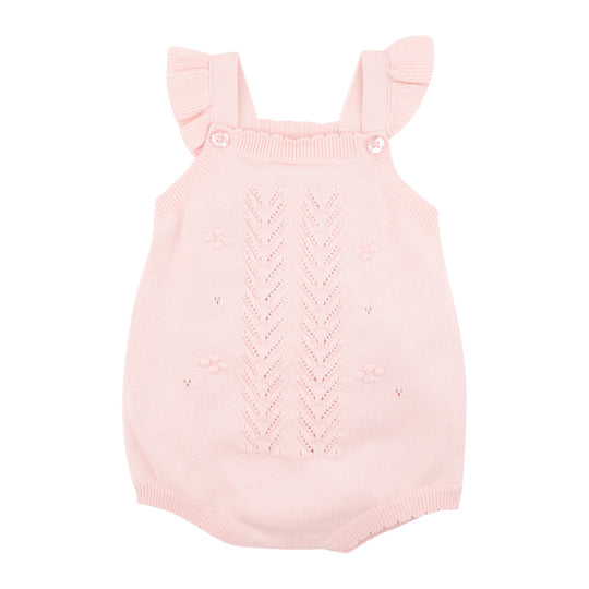 ORGANIC PINK BOBBLE KNIT BODYSUIT