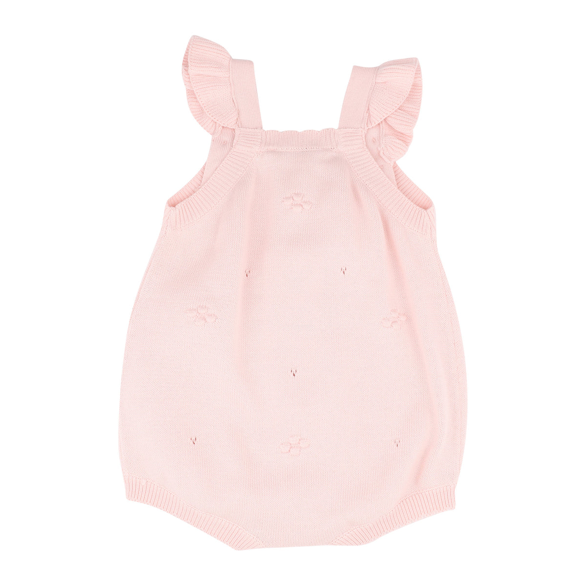 ORGANIC PINK BOBBLE KNIT BODYSUIT