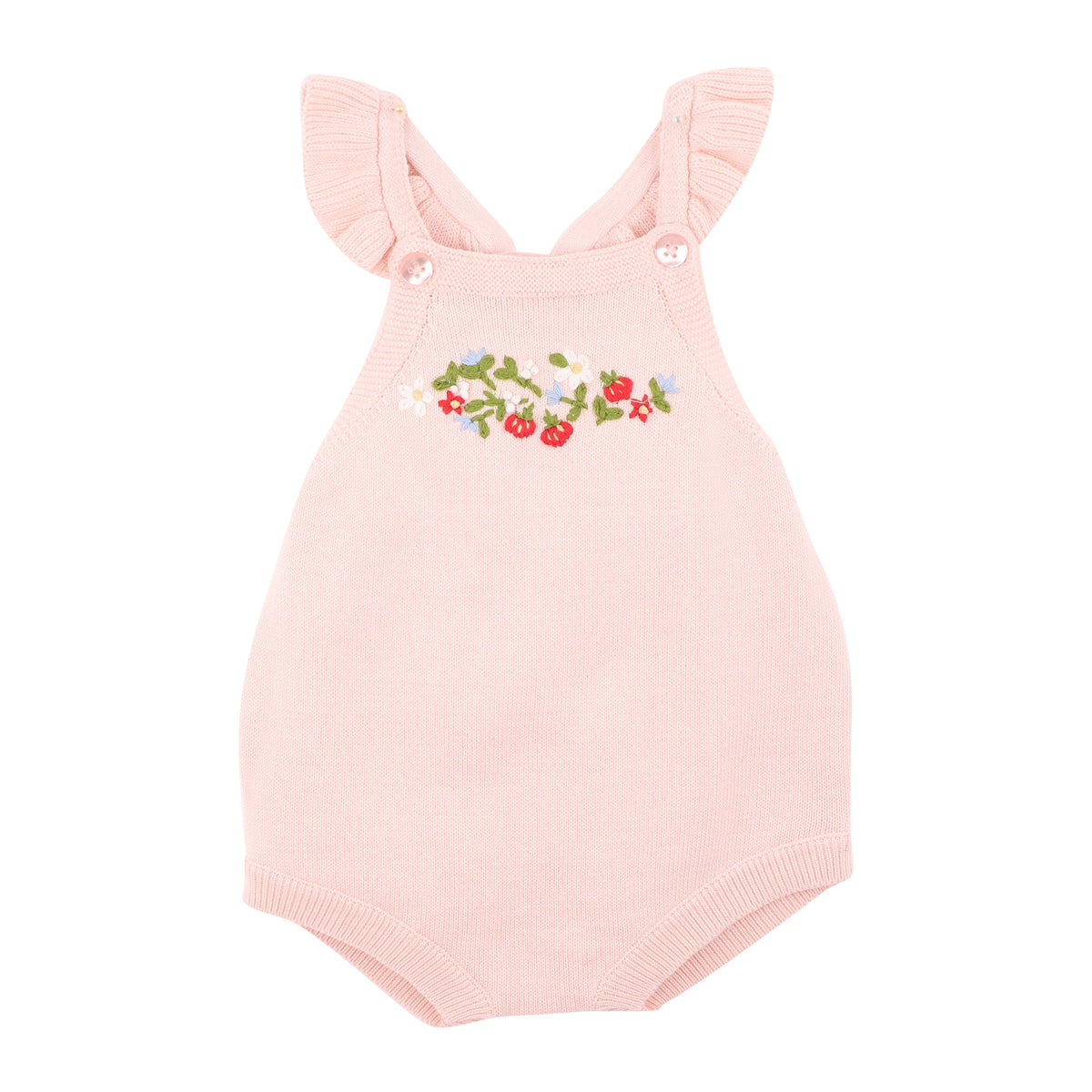 POPPY HAND EMB. ORGANIC KNIT BODYSUIT