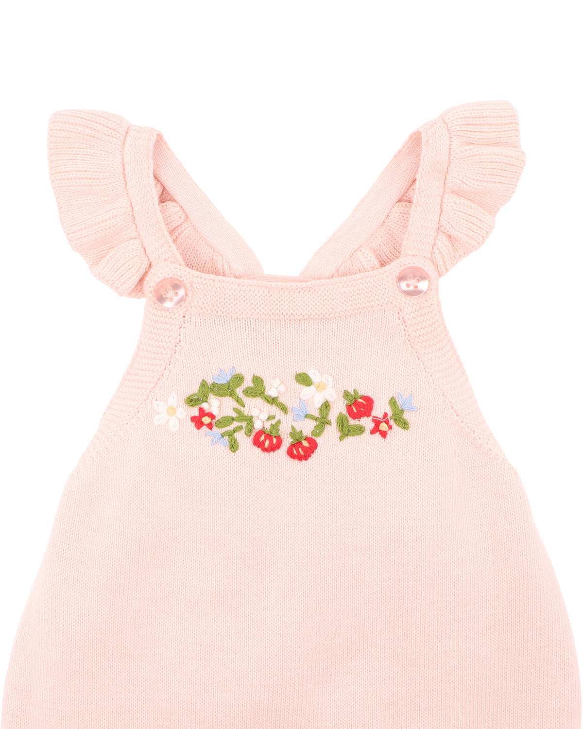 POPPY HAND EMB. ORGANIC KNIT BODYSUIT