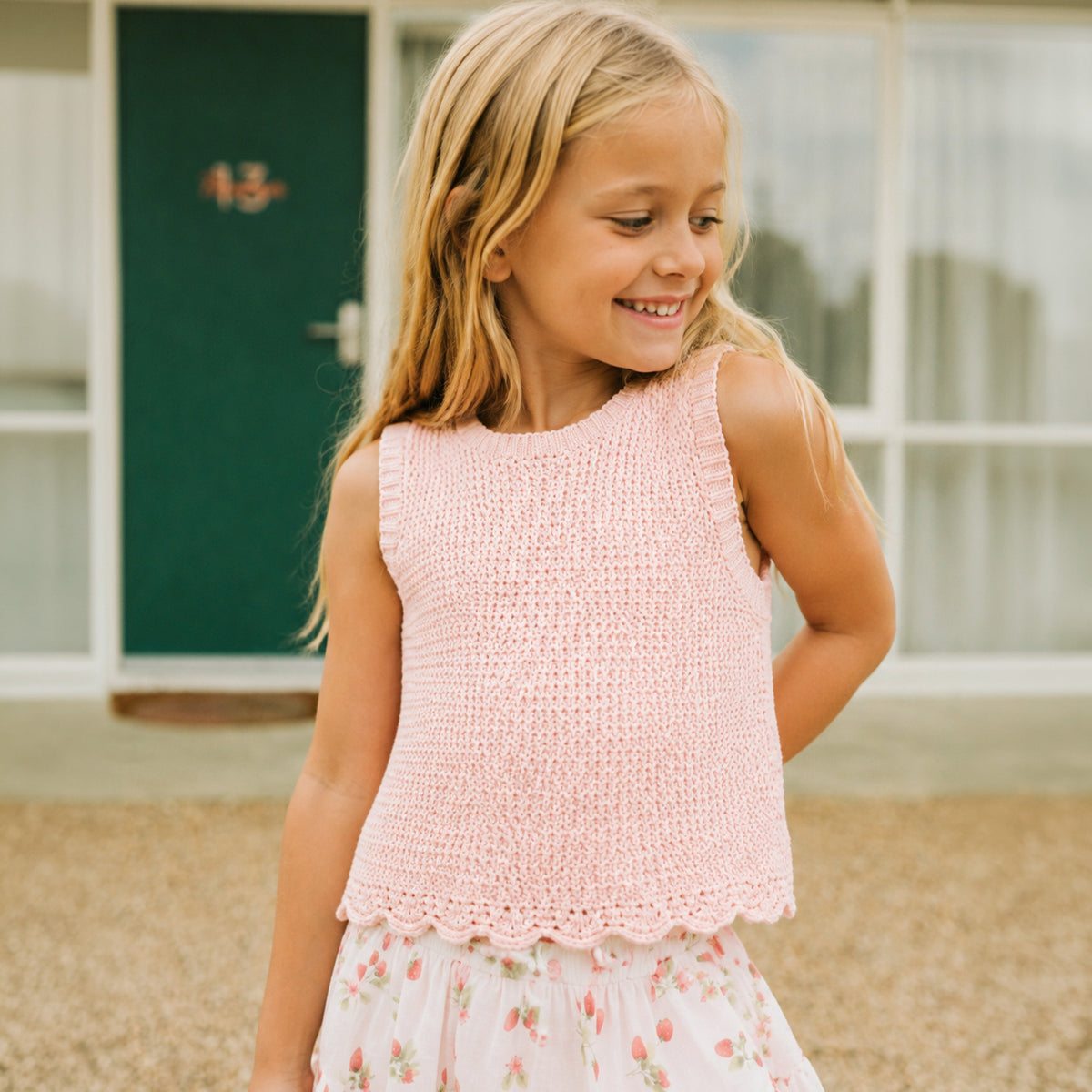 POPPY ORGANIC KNITTED TOP 3-5Y