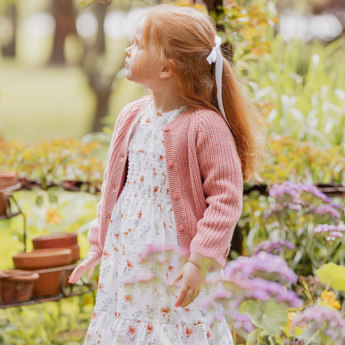 GEMMA ORGANIC CHUNKY RIB CARDI | 3-7Y