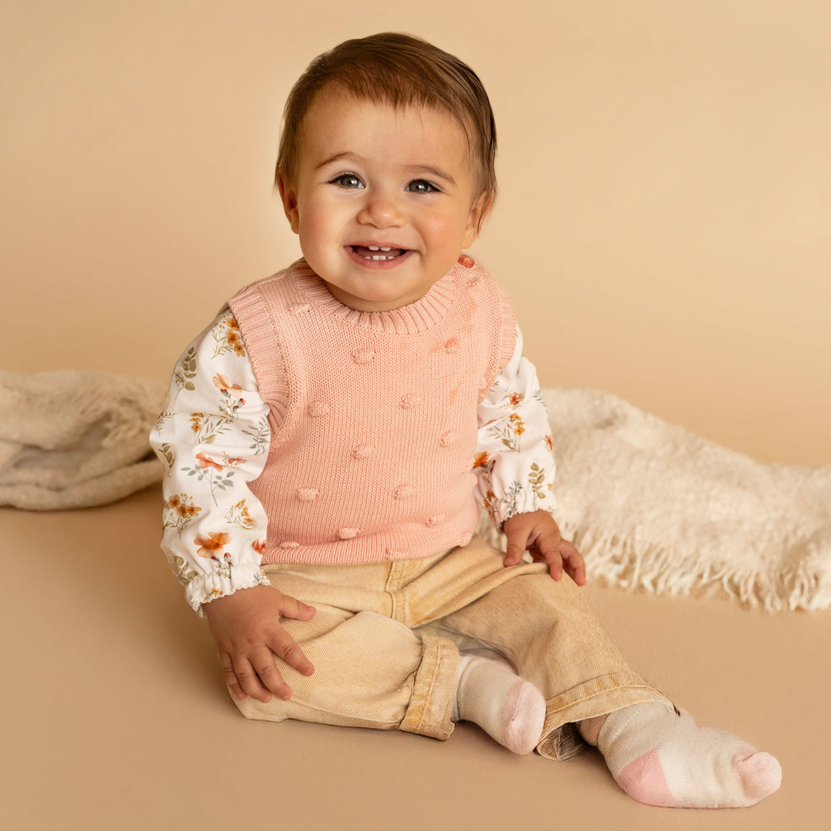 GEMMA ORGANIC BOBBLE KNIT VEST