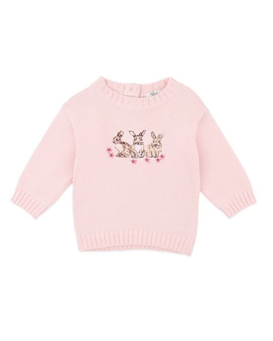 WINNIE EMB. BUNNY KNITTED JUMPER