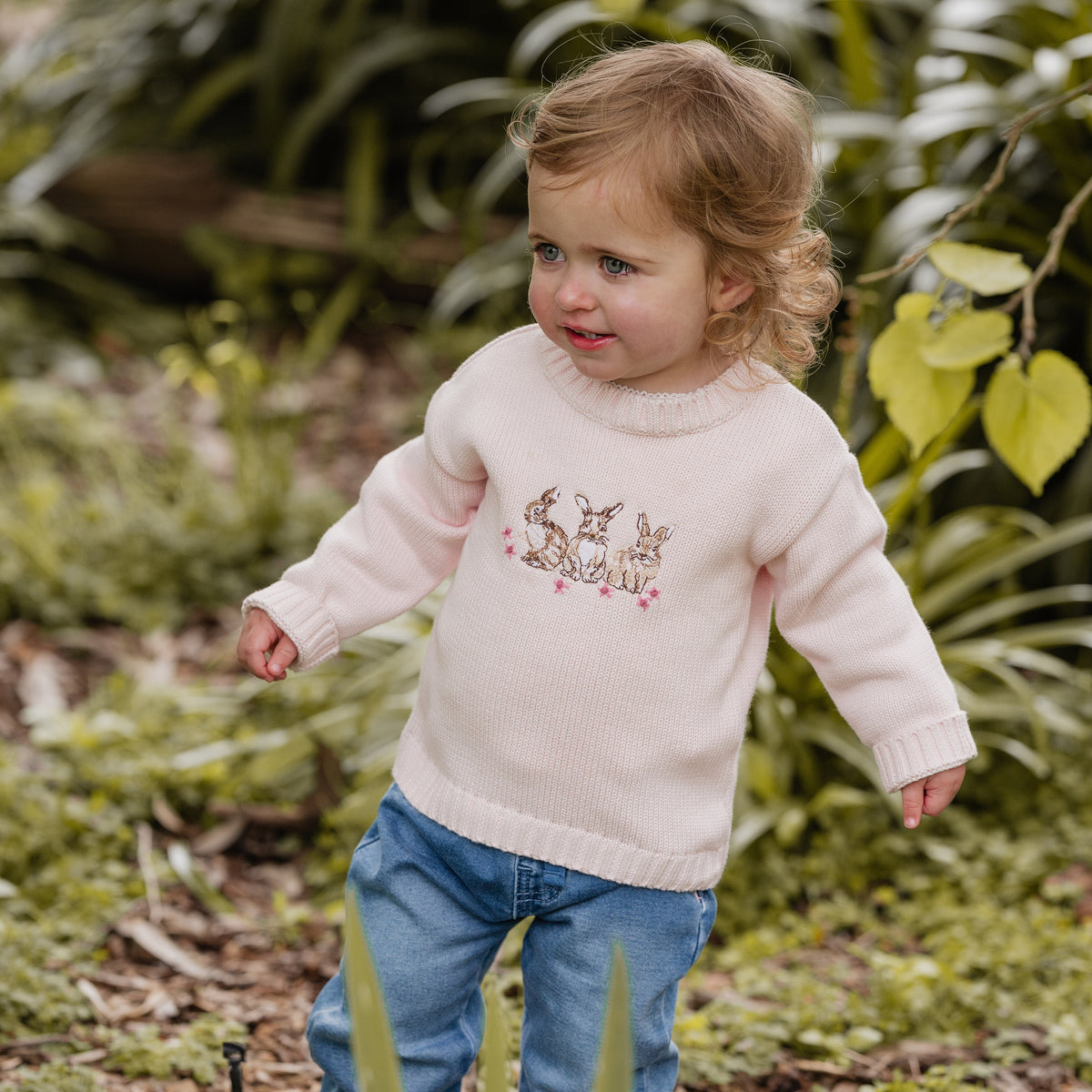 WINNIE EMB. BUNNY KNITTED JUMPER