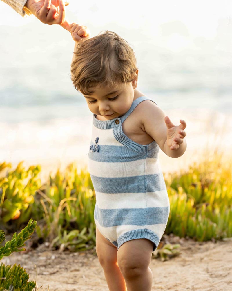 Axel Organic Stripe Knitted Bodysuit