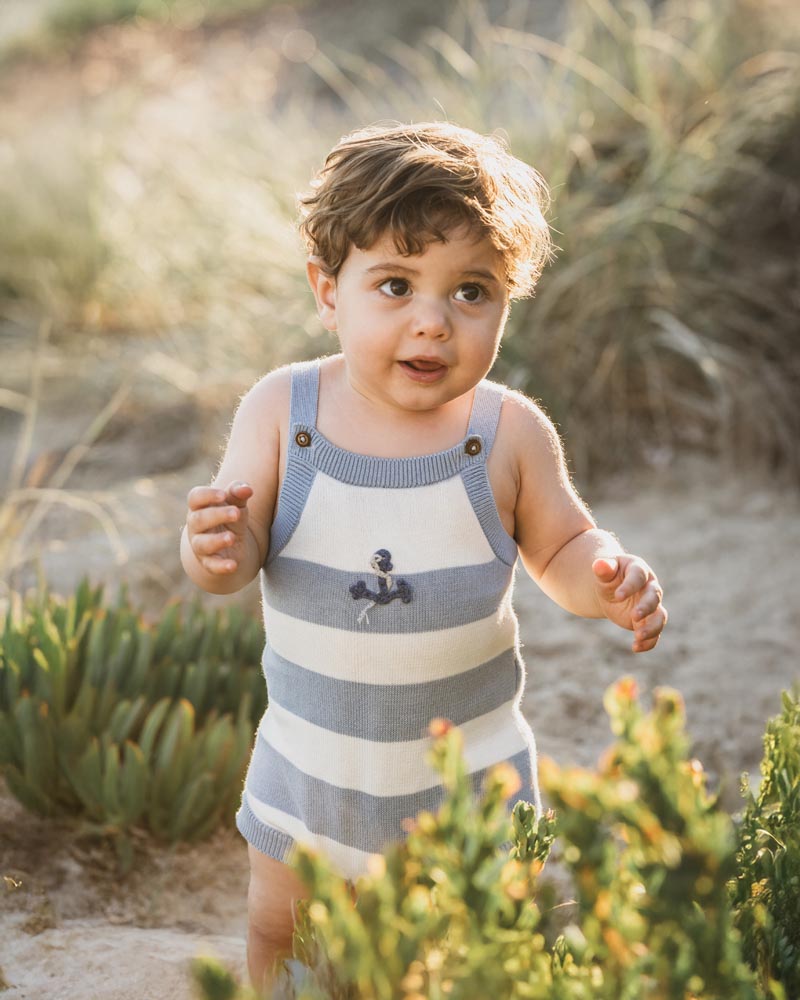 Axel Organic Stripe Knitted Bodysuit