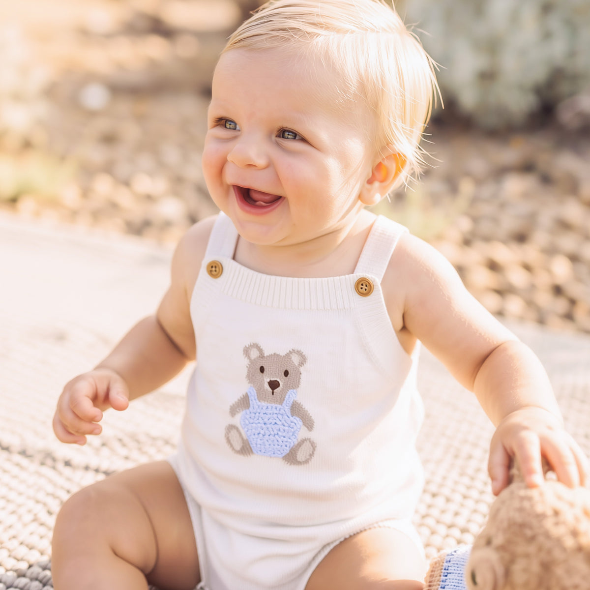 BRADY ORGANIC KNITTED BEAR BODYSUIT
