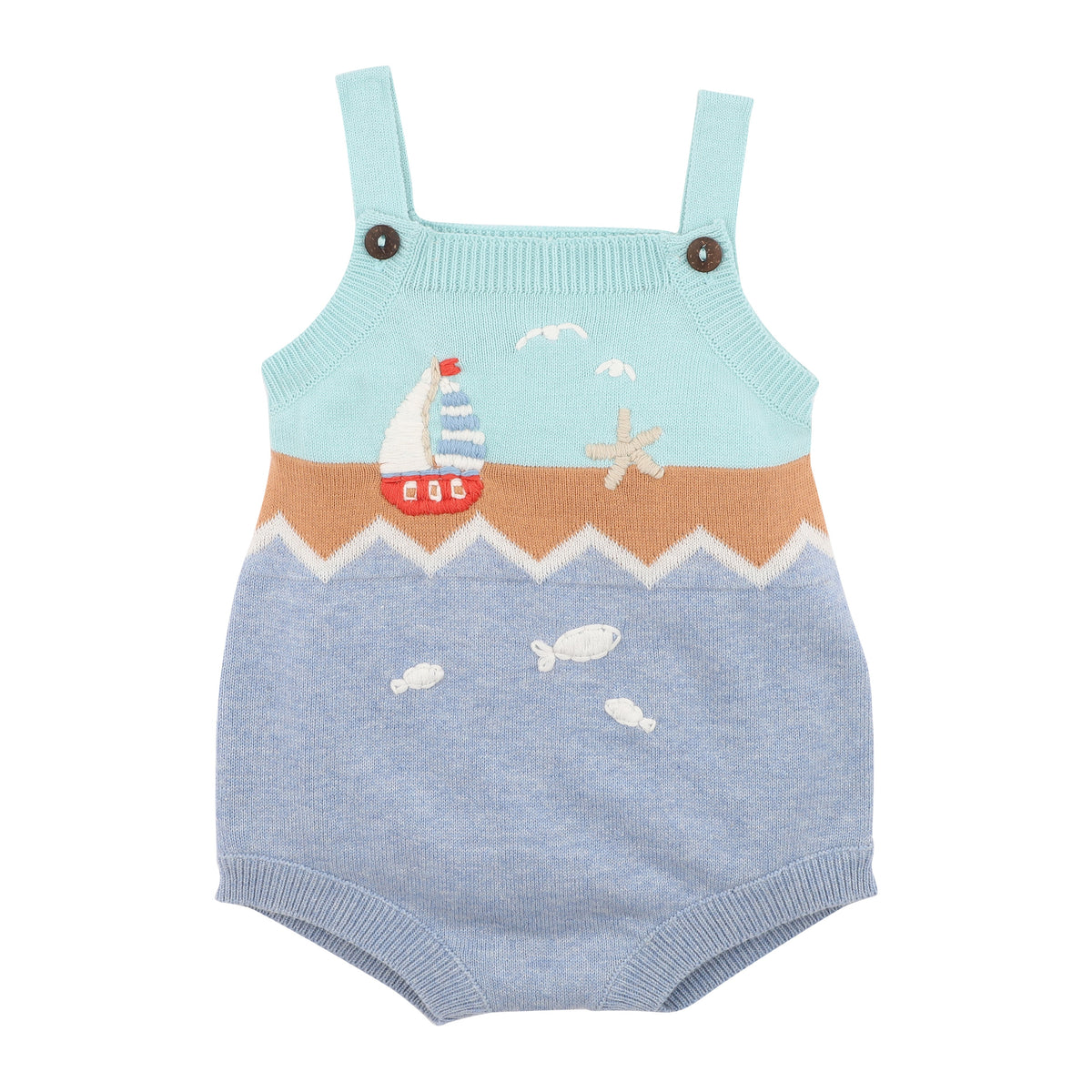 MAX ORGANIC HAND EMB. KNITTED BODYSUIT