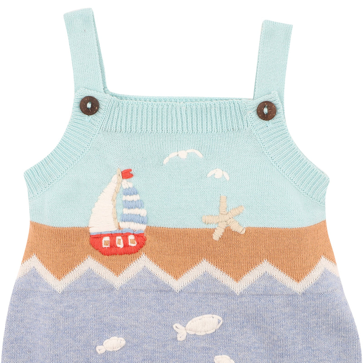 MAX ORGANIC HAND EMB. KNITTED BODYSUIT